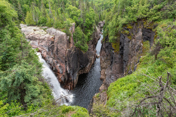 parco provinciale dell'ouimet canyon - thunder bay canada ontario provincial park foto e immagini stock