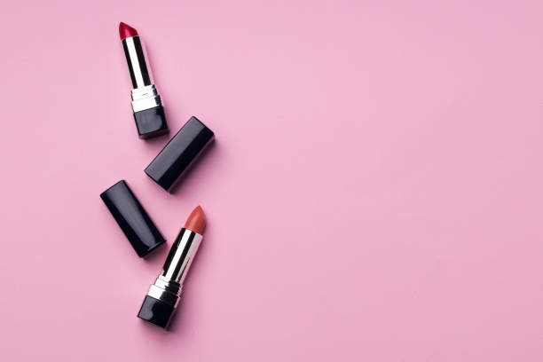 istock Lip make up product on pink background 1296574005