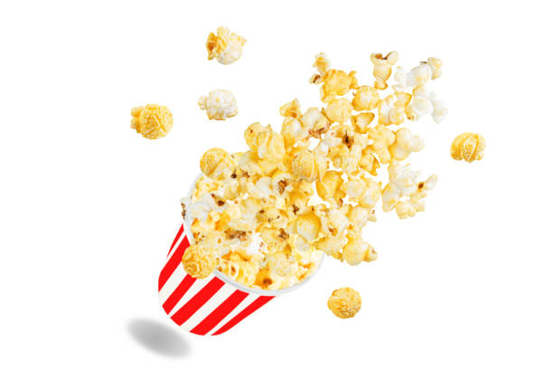 istock Spicy cheese popcorn on a white isolated background 1296577103