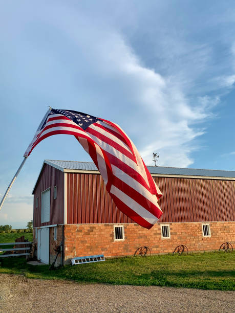 istock American Flag on Farm 1296577905