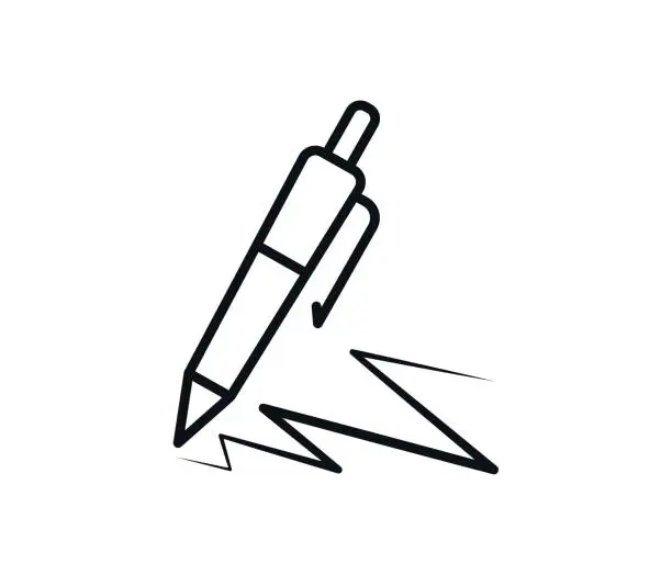 Vector illustration of Writing Pen Icon with Editable Stroke and Pixel Perfect.