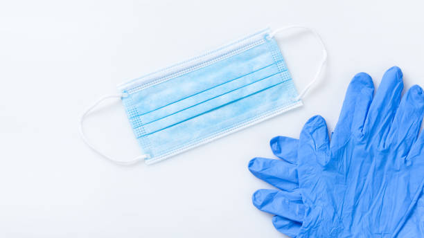 istock Medical disposable mask for protection. Surgical mask. 1296595076
