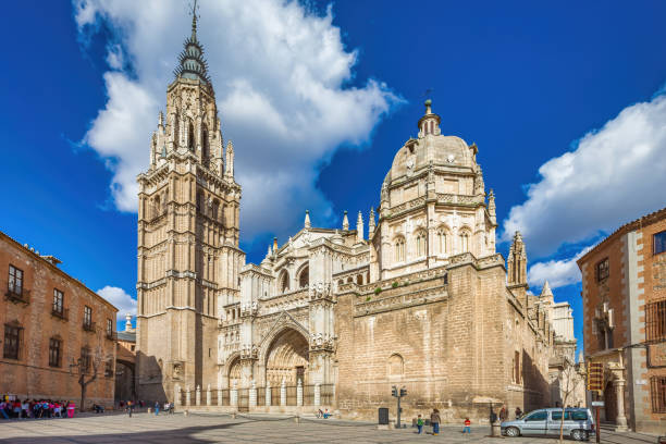 トレド大聖堂 スペイン 霊長類トレド大聖堂 - カスティーリャラマンチャ ストックフォトと画像