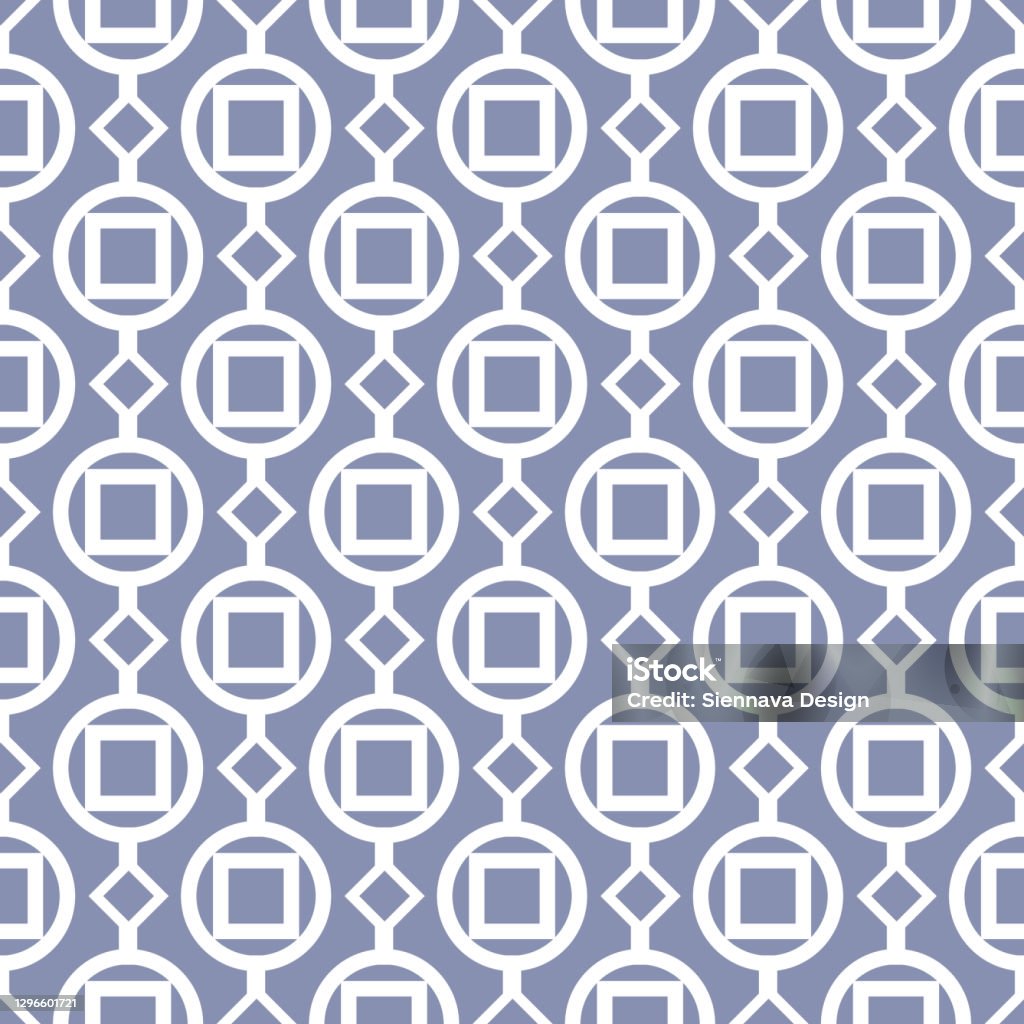 Modern Seamless Geometric Pattern With Blue Background Stock ...