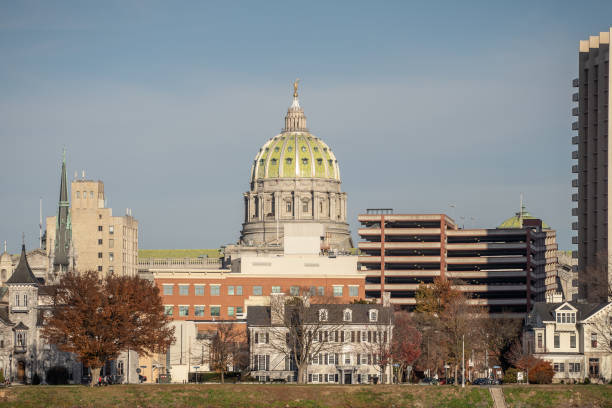 complexe capitol de harrisburg - pennsylvania harrisburg government state photos et images de collection