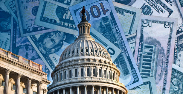 raccolta fondi politici per congresso - in corsa per la rielezione - politica di washington - federal building foto e immagini stock