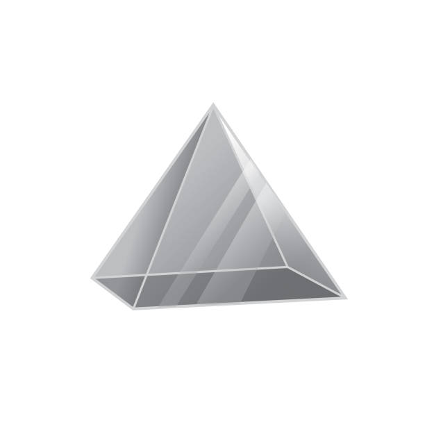istock 3D clear pyramid/prism perfect shapes. Colored image suitable for preschool coloring, comparison, drawing, doodle, art project, first word book or flash card. 1296617478