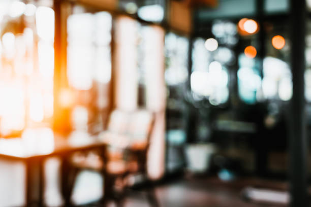 istock Abstract blur interior coffee shop or cafe for background. 1296621070