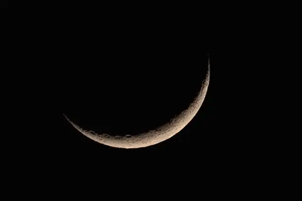 Photo of Waxing crescent phase of tonight's new moon