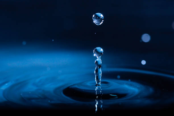 istock abstract background of blue water splash falling drop on liquid wave 1296625281
