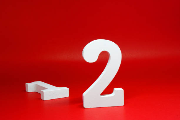 istock Two ( 2 ) Percentage Isolated Red  Background with Copy Space - Loser Get second not winner 1296627603