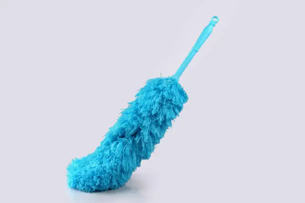 Soft microfiber duster with plastic handle