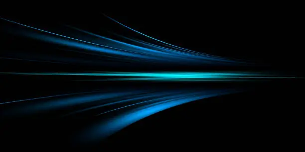 Photo of Gray and blue speed abstract technology background