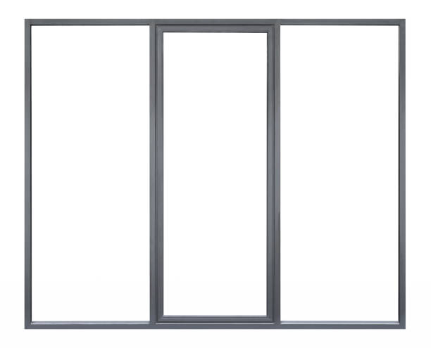 istock Large clear black PVC glass window 1296640675