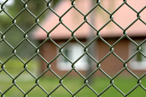 istock A green fence in focus with building in backgrund 1296649145