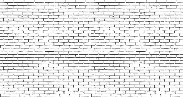 illustrations, cliparts, dessins animés et icônes de texture grunge transparente de mur de brique, illustration répétitive de modèle de fond de brique de vecteur. - seamless brick repetition pattern