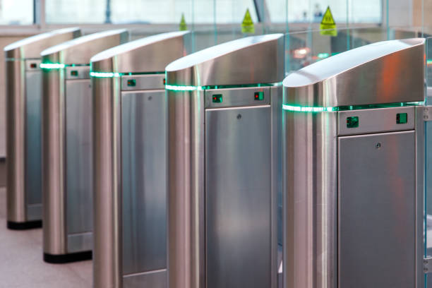 istock Entrance in metro with electronic card access 1296662672