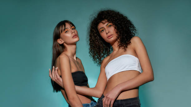 istock Lean women making a pose during a photo shoot 1296665113