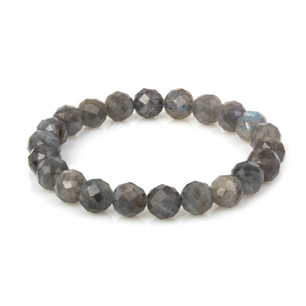 istock Stone bracelet isolated on white background 1296666687