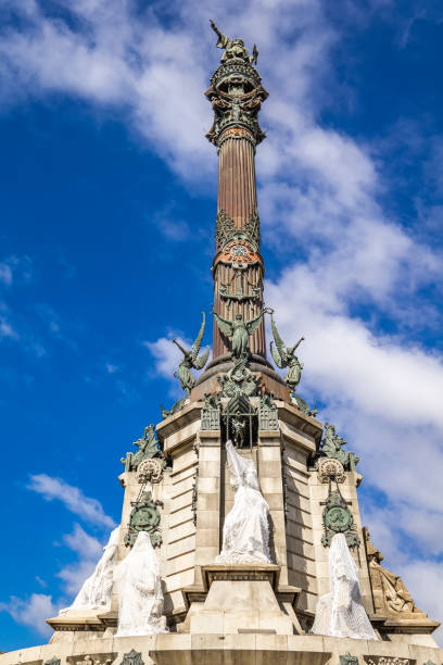istock Monument of Christopher Columbus in Barcelona, Spain 1296666778
