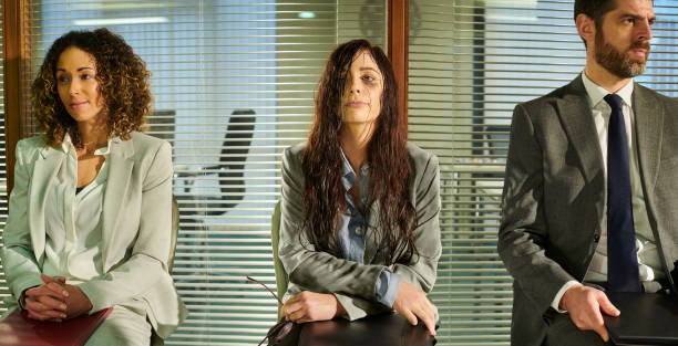 first impressions job interview candidates waiting but one has been drenched on her way to interview soaked suit stock pictures, royalty-free photos & images