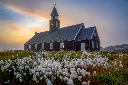 White Church in Viðareiði, Faroe Island