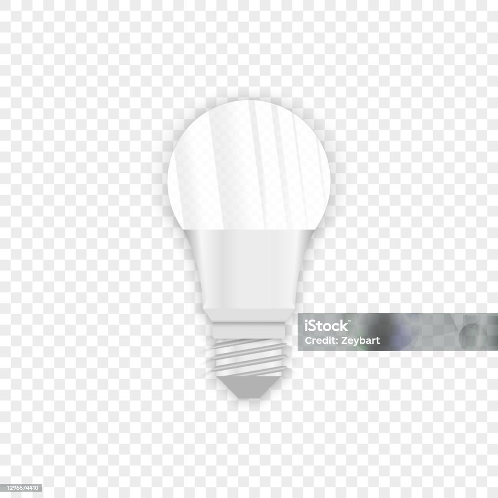 Vector Image Of A Led Light Bulb Stock Illustration - Download Image ...