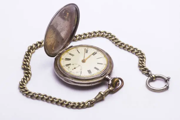Pocket Watch with white background