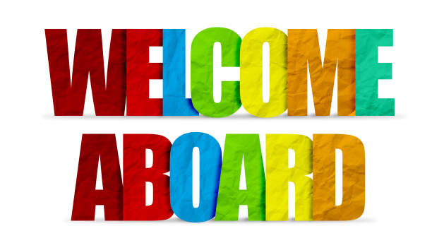 Welcome Aboard - illustration concept Welcome Aboard - illustration concept welcome sign stock pictures, royalty-free photos & images