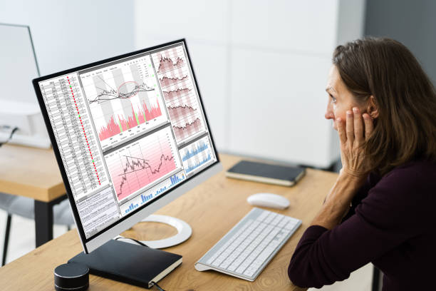 istock Sad Unhappy Trader And Stock Broker 1296689158