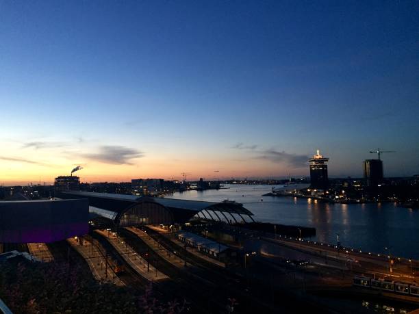 istock Roof view in Amsterdam, Netherlands 1296691384