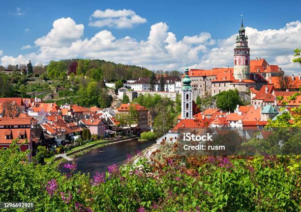 View Of Old Town Cesky Krumlov South Bohemia Czech Republic Stock Photo - Download Image Now