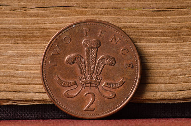 istock Macro Coin in front of old books 1296698144