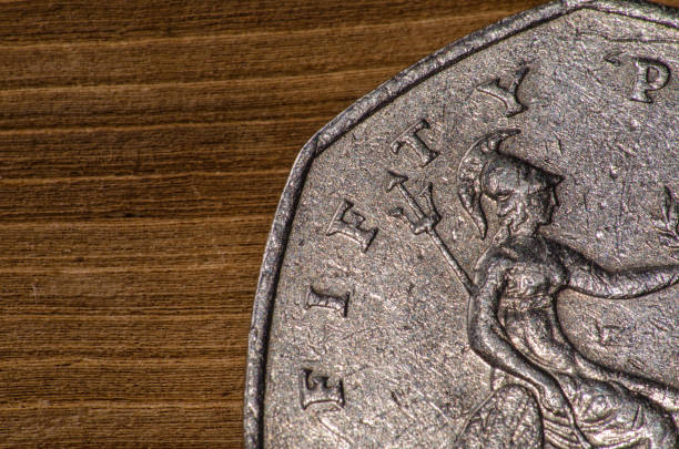 istock Macro Coin in front of old books 1296698168