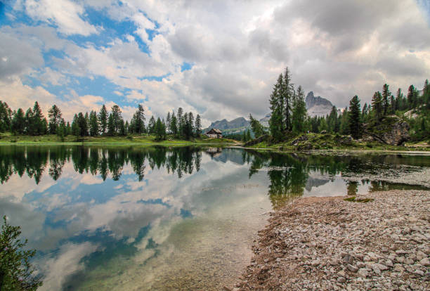 istock Reflection at Federa lake 1296699053