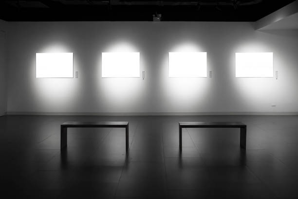 istock Blank billboard template inside the exhibition hall center. Useful for your advertising. 1296702017