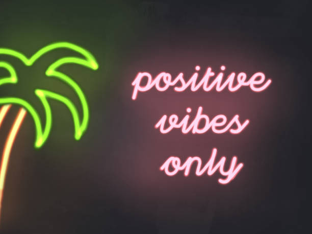 Positive vibes only stock photo