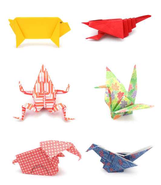 istock Origami animal colored paper collection 1296710939