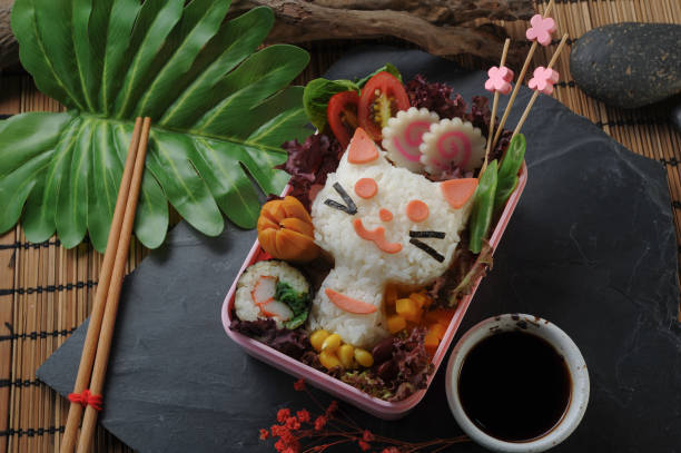istock Cute Japanese lunch box​ set​ 1296712402