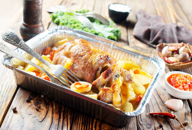 istock baked meat and potato 1296716092