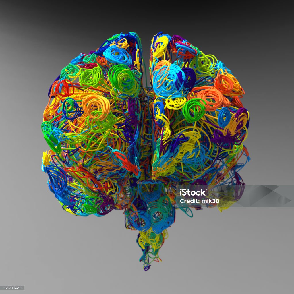 3d 렌더링 뇌 색의 일러스트레이션 뇌에 대한 스톡 사진 및 기타 이미지 - 뇌, 대뇌동맥, 해부학 - iStock