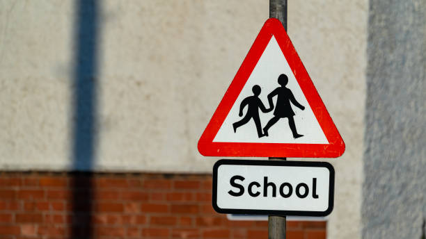 istock School crossing sign on a lamppost 1296720148