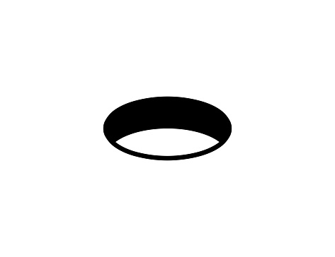 Black round hole vector icon. Isolated Hole flat illustration symbol - Vector