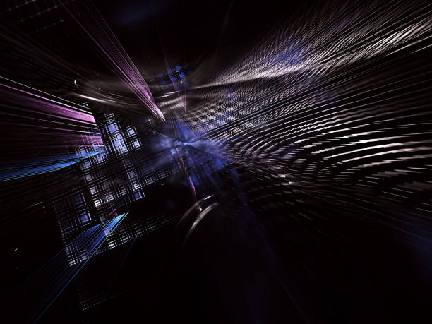 istock Fractal background for use in creativity and design projects. Technological fractal. Abstract 3D illustration 1296728027