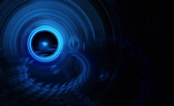 istock Fractal background for use in creativity and design projects. Technological fractal. Abstract 3D illustration 1296728041