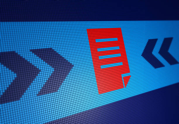 istock Concept of file sharing on pixelated background 1296734550