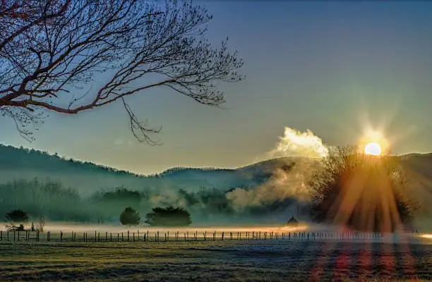 Photo of Frosty Sunrise In The Cades Cove Section of The Smokies