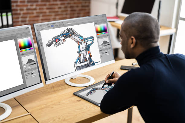 istock African American Man Using Graphic Tablet Painting 1296736764