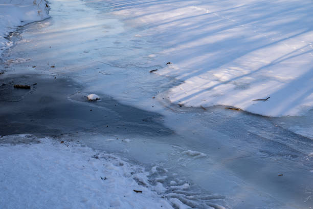 istock Frozen ice and snow on the St Croix River in Minnesota 1296744640
