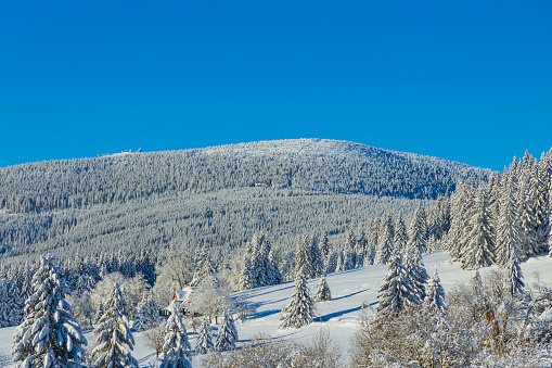 winter in the Karkonosze (Krkonoše, Giant Mountains) mountains